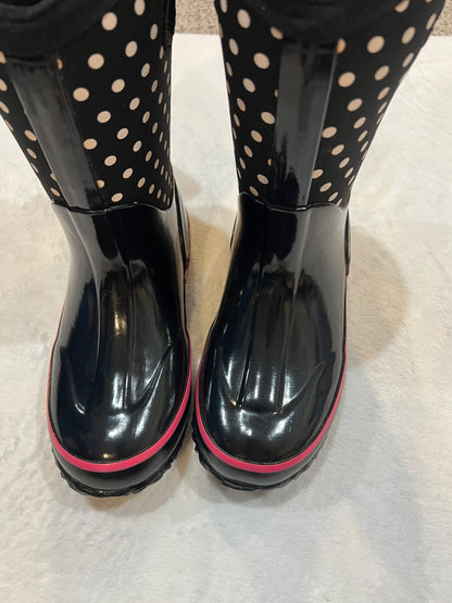 NEW- cougar winter waterproof boots - black with polkadot , Shoes 2 (Kids:4-8yr)