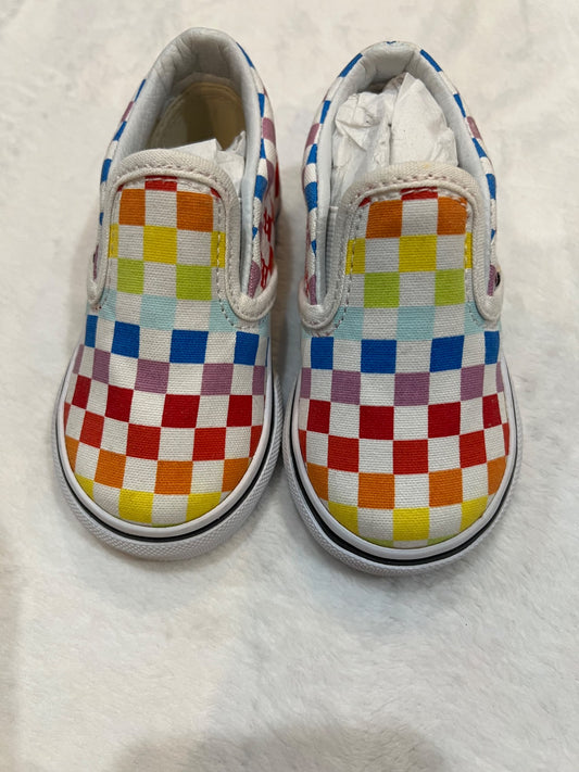 NEW  size 5T- vans shoes - rainbow checker , Shoes 5 (Walkers:12-24 mth)