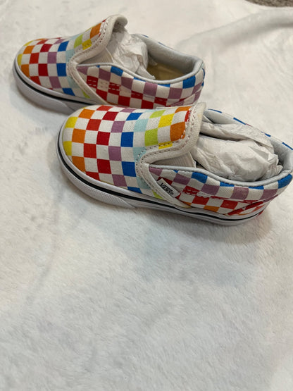 NEW  size 5T- vans shoes - rainbow checker , Shoes 5 (Walkers:12-24 mth)