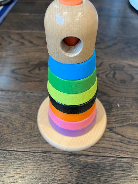 IKEA wooden stacking toy for kids - rings
