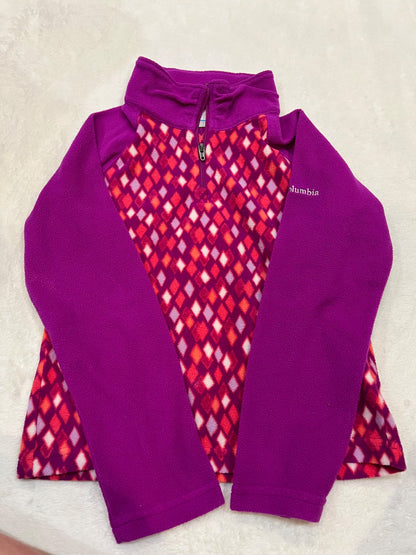 6- xs- Columbia fleece half zip- pink, Kids 6/6X (extra small)