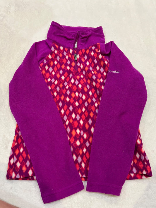 6- xs- Columbia fleece half zip- pink, Kids 6/6X (extra small)