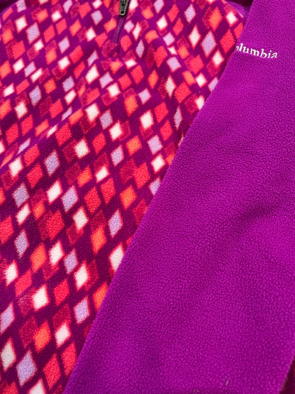 6- xs- Columbia fleece half zip- pink, Kids 6/6X (extra small)