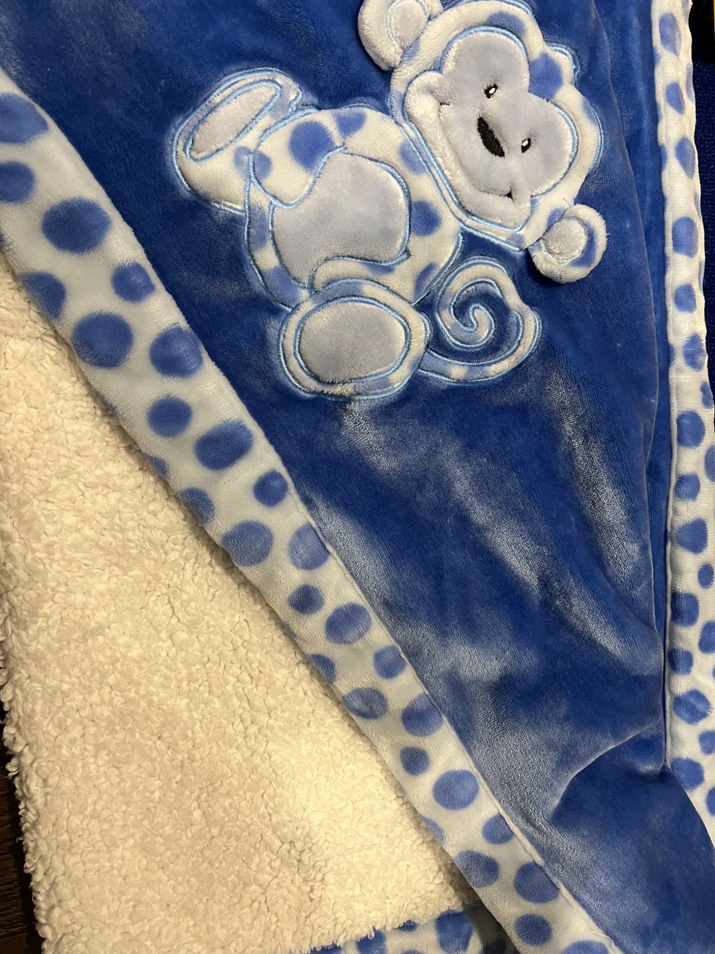 Large monkey sherpa blanket