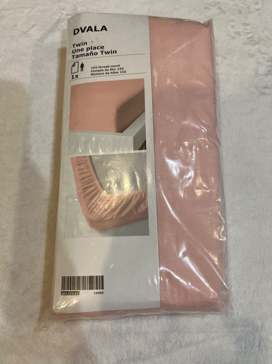 NEW ikea dvala twin bedsheet - pink