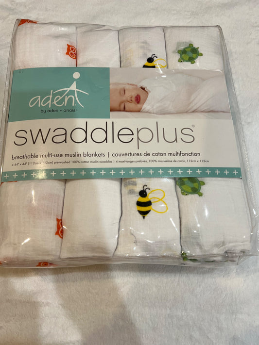 NEW- Aden & Anais swaddle plus (4 pack)