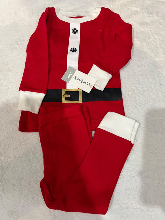 NEW- 12 mth- carters Santa pajaymas , Kids 12 Month (9-12M)