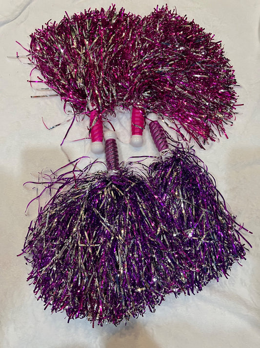 Pom Pom cheerleader costume - 2 sets pink & purple, Kids 4/4T