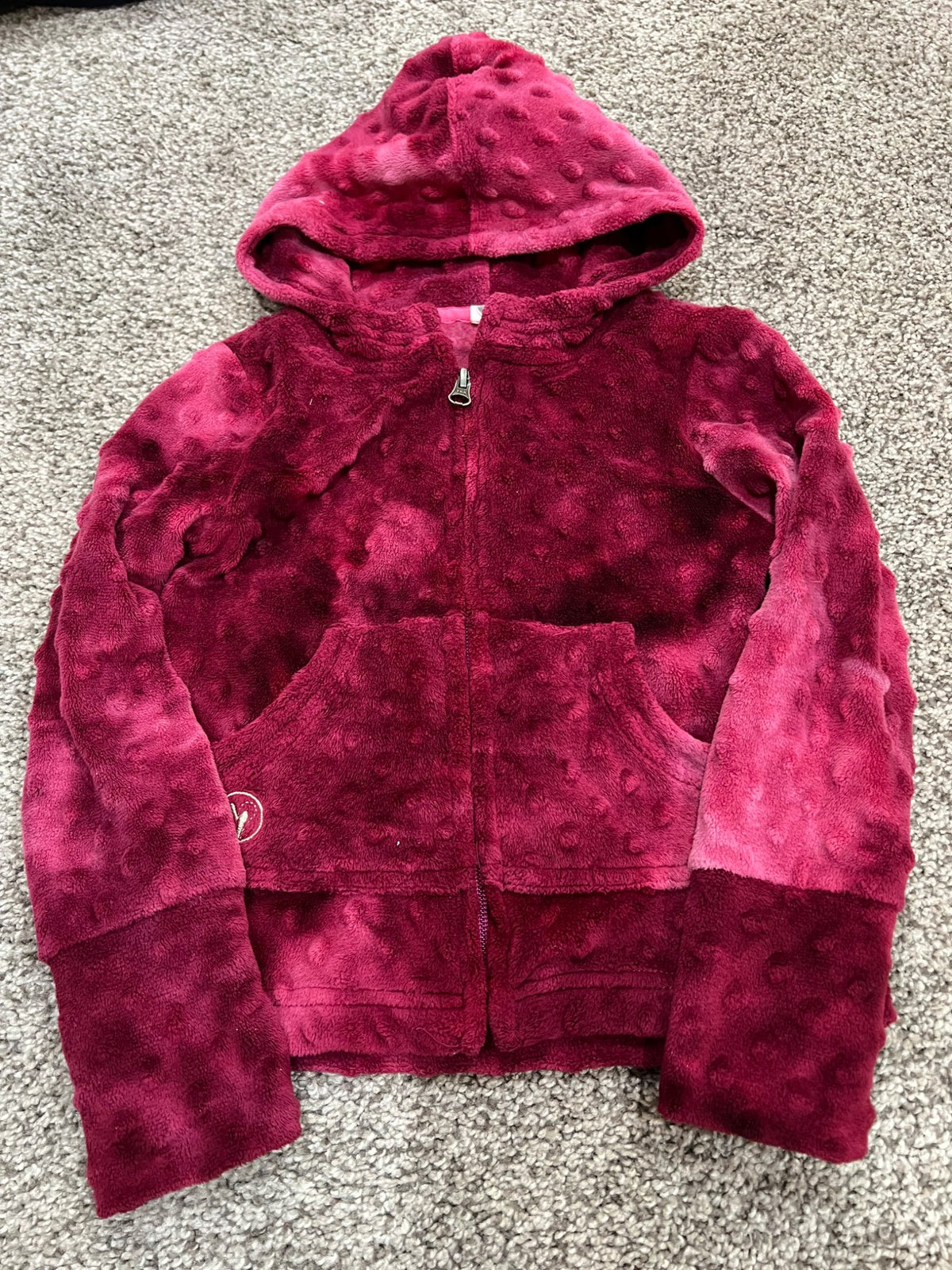 4T lime apple minky full zip hoodie , Kids 4/4T
