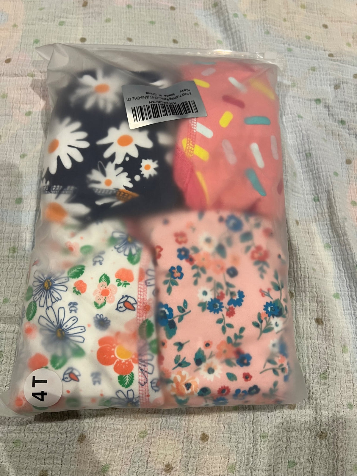 NEW - 8 qty- 4T Training pants- moo moo