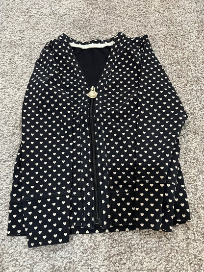 4T peekaboo beans polkadot  heart full zip  - vguc , Kids 4/4T