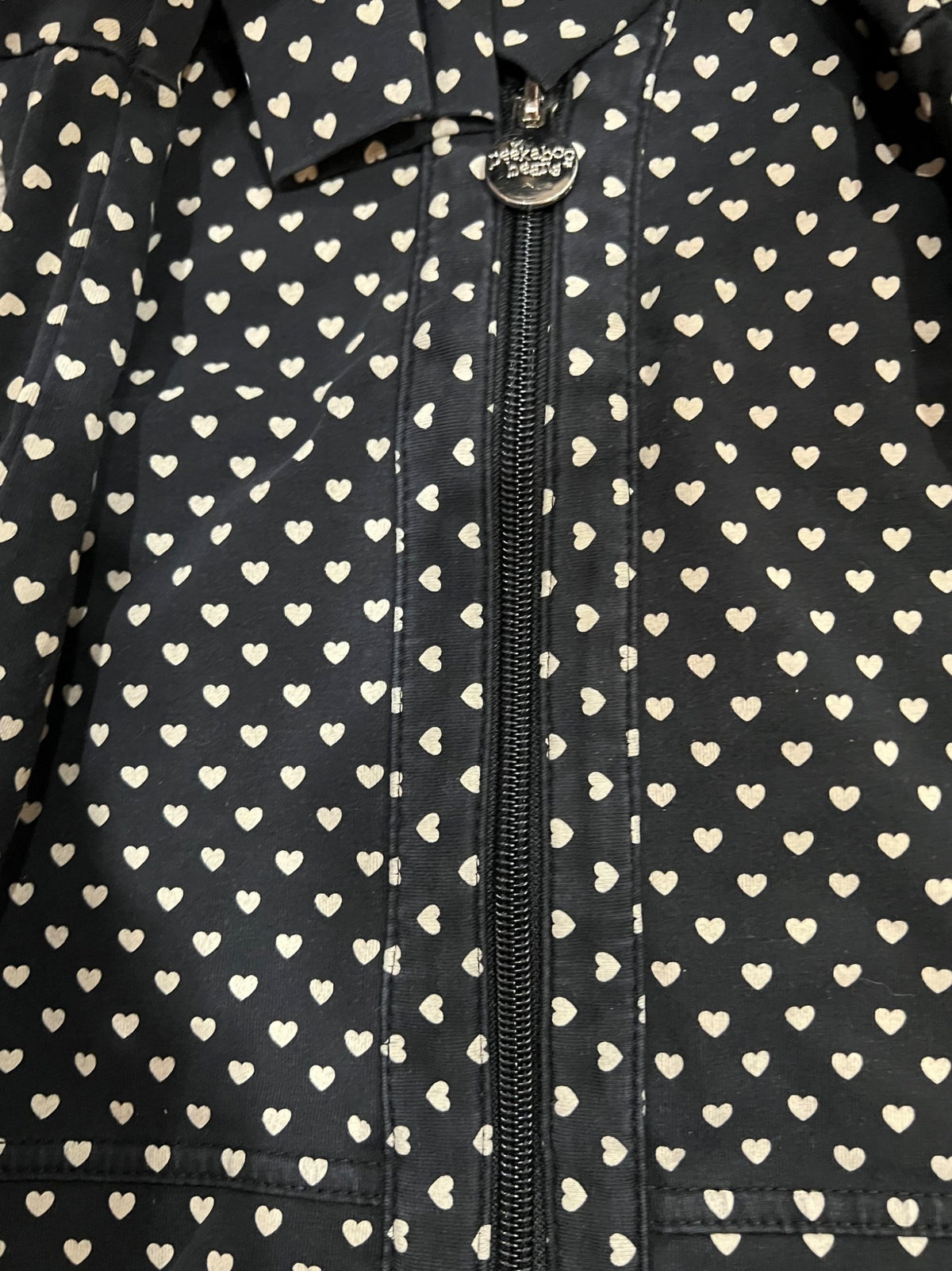 4T peekaboo beans polkadot  heart full zip  - vguc , Kids 4/4T