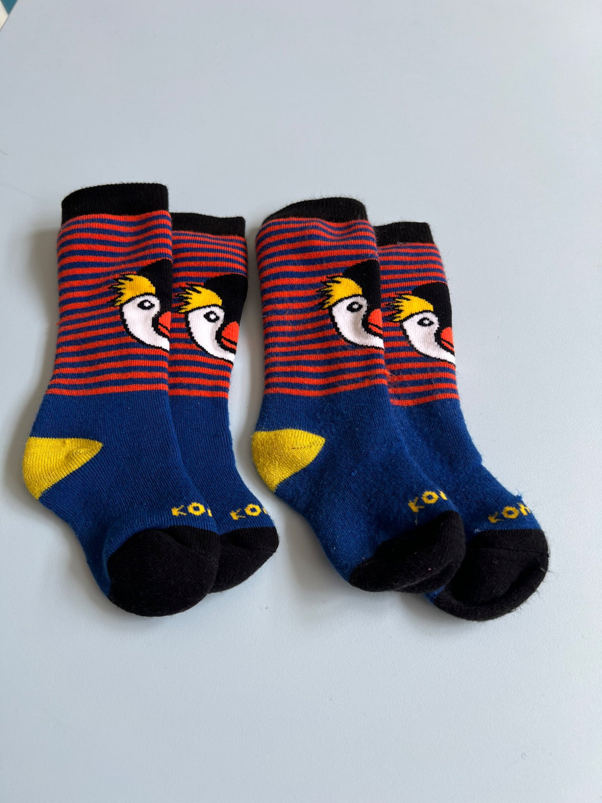 7-9T - 2 kombi winter socks- blue size small