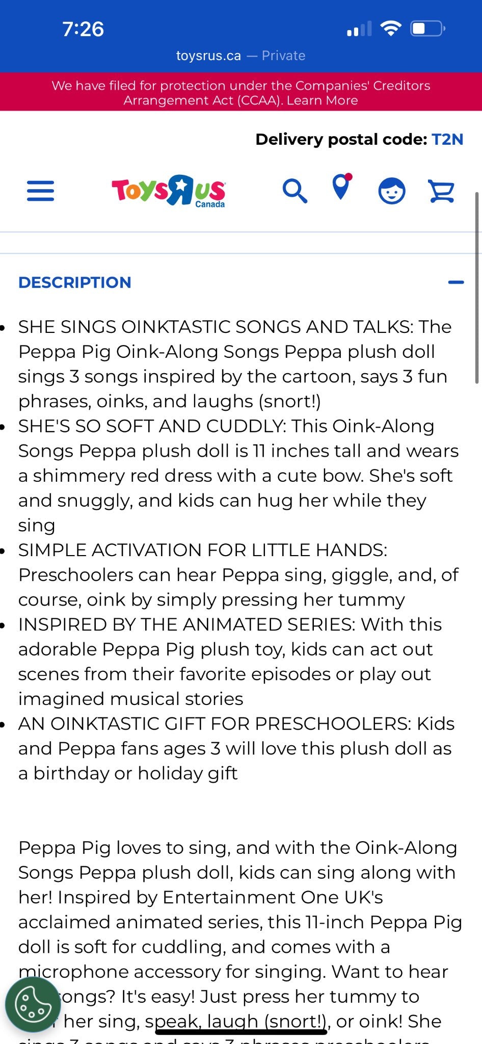 2 Peppa pigs - 11 inch - oink along songs & bedtime lullaby stuff animals - eUC