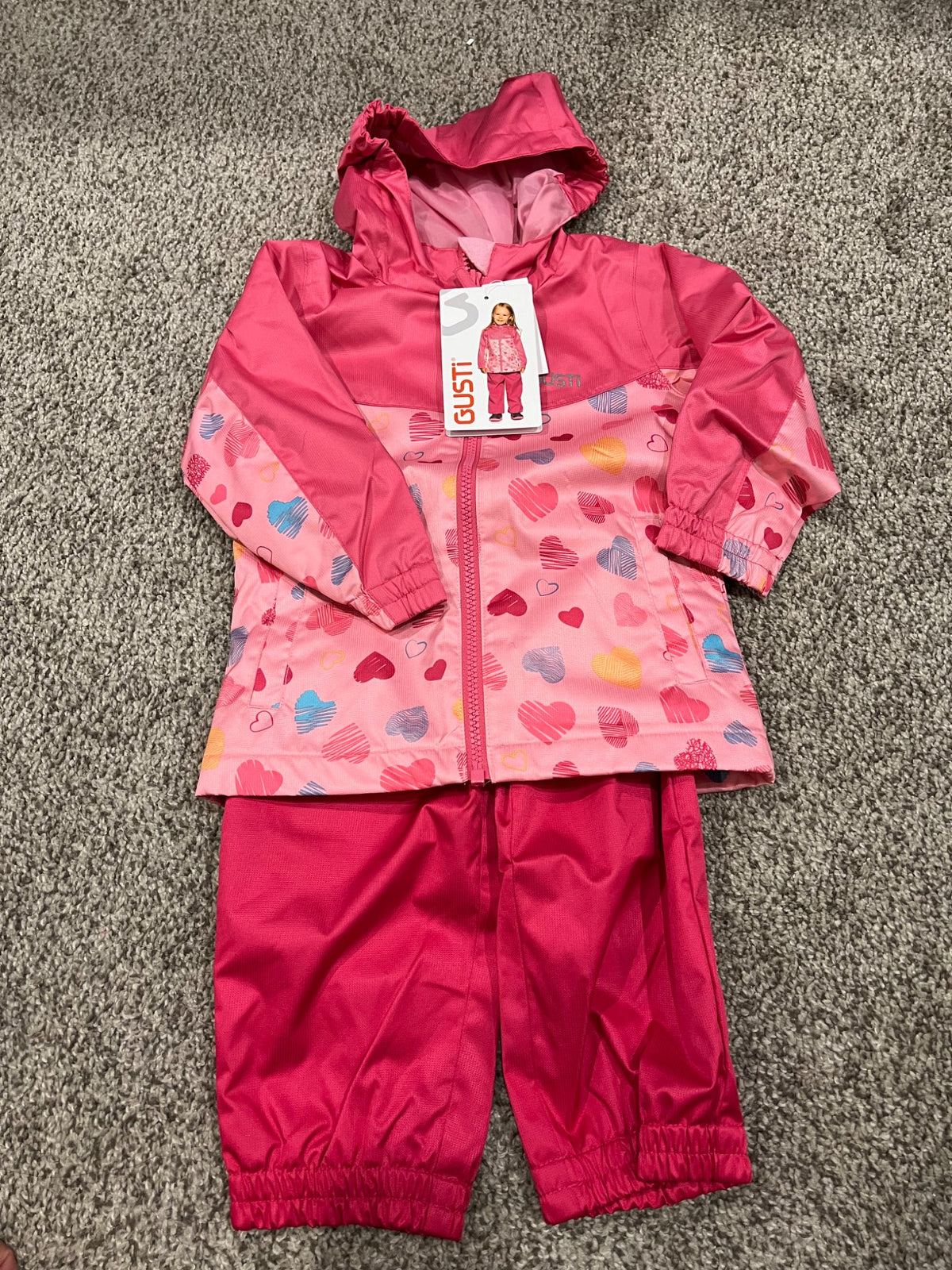2T NEW Rain 2 piece set - Gusti pink- NEW, Kids 2T