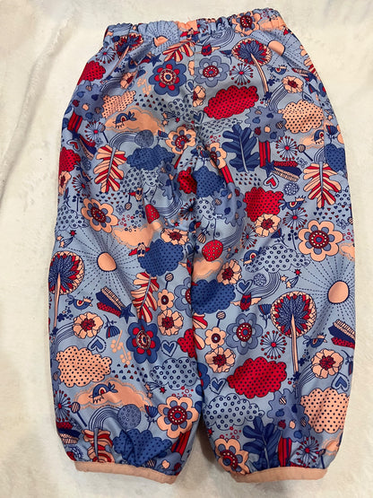 18 mth MEC reversible puff pants- blue deco and pink, Kids 18 Month (12-18M)