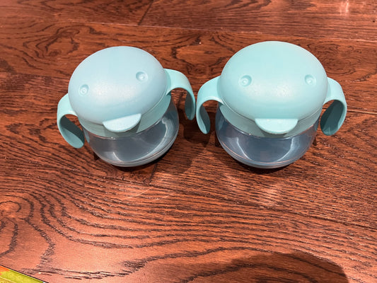 Ubbi tweat snack container (price for both)-  blue