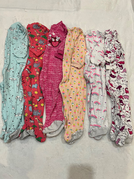 12-18 mth girl footed full zip pajayma  (6)- george, Kids 18 Month (12-18M)