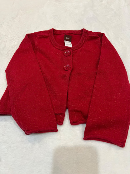 2T tea sparkle red cardigan , Kids 2T
