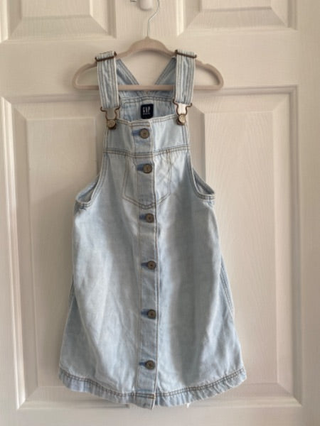 Gap Denim Overall Dress (5T) , Kids 5/5T (extra small)