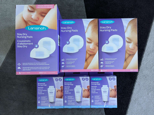 Brand New Lansinoh Disposable Nursing Pads and Breastmilk Storage Bags Bundle, NWT, MSRP $60