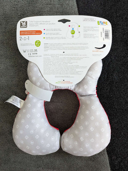 Brand New Benbat Total Support Headrest for Toddlers - Ladybug, NWT, MSRP $32