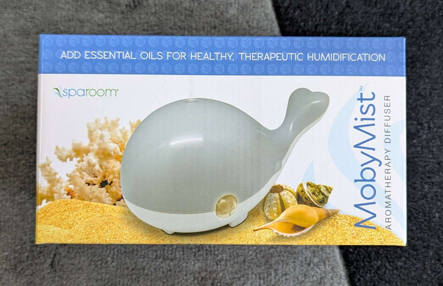 Brand New SpaMist Moby Aromatherapy Diffuser, NWT, MSRP $30