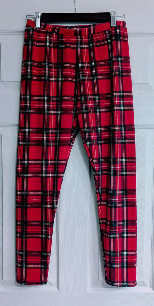 Girls Print Velboa Cozy Leggings, Kids 16 to 20 (extra large)