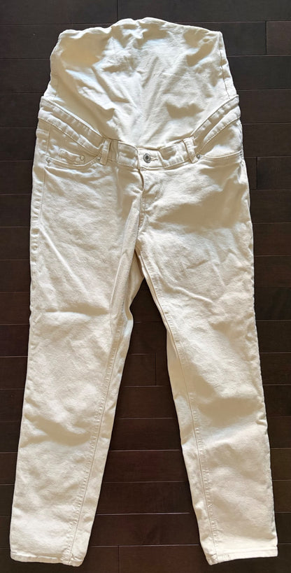 H&M Maternity Cream Coloured Jeans, Maternity S (4-6)