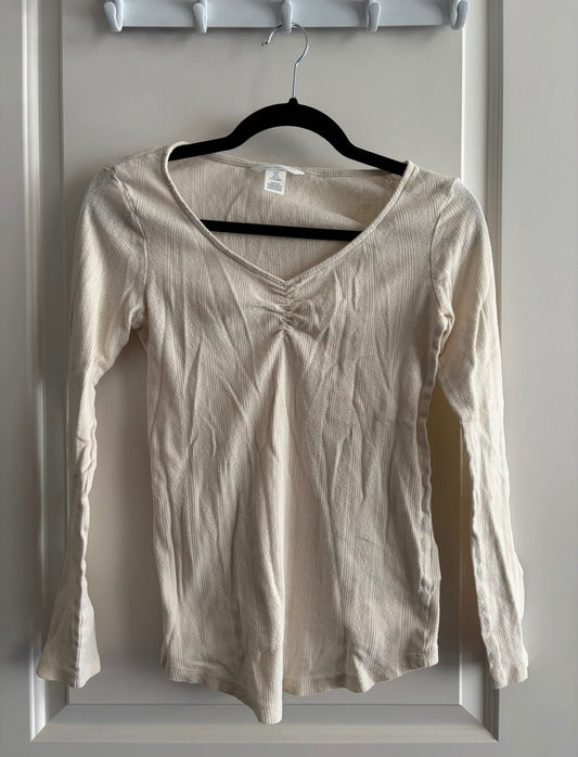 H&M Maternity Cream Coloured Top, Maternity S (4-6)