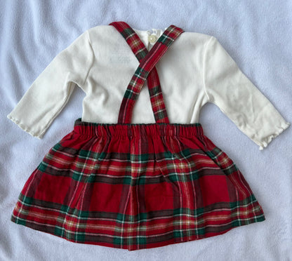 Two Piece Tartan Dress and Ribbed Long Sleeve , Kids Newborn
