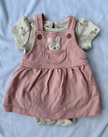 Two Piece Spring Dress and Short Sleeve, Kids 3 Month (0-3M)