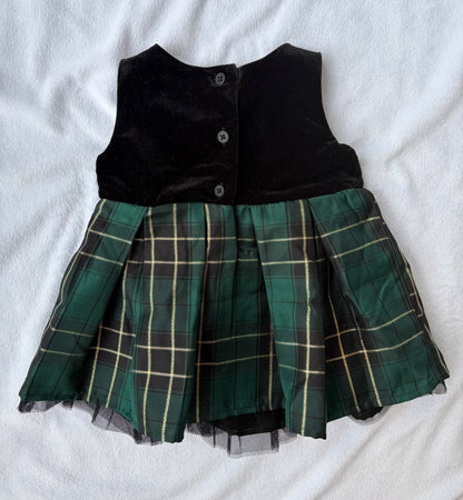 Tartan Dress and Headband Set, Kids 6 Month (3-6M)