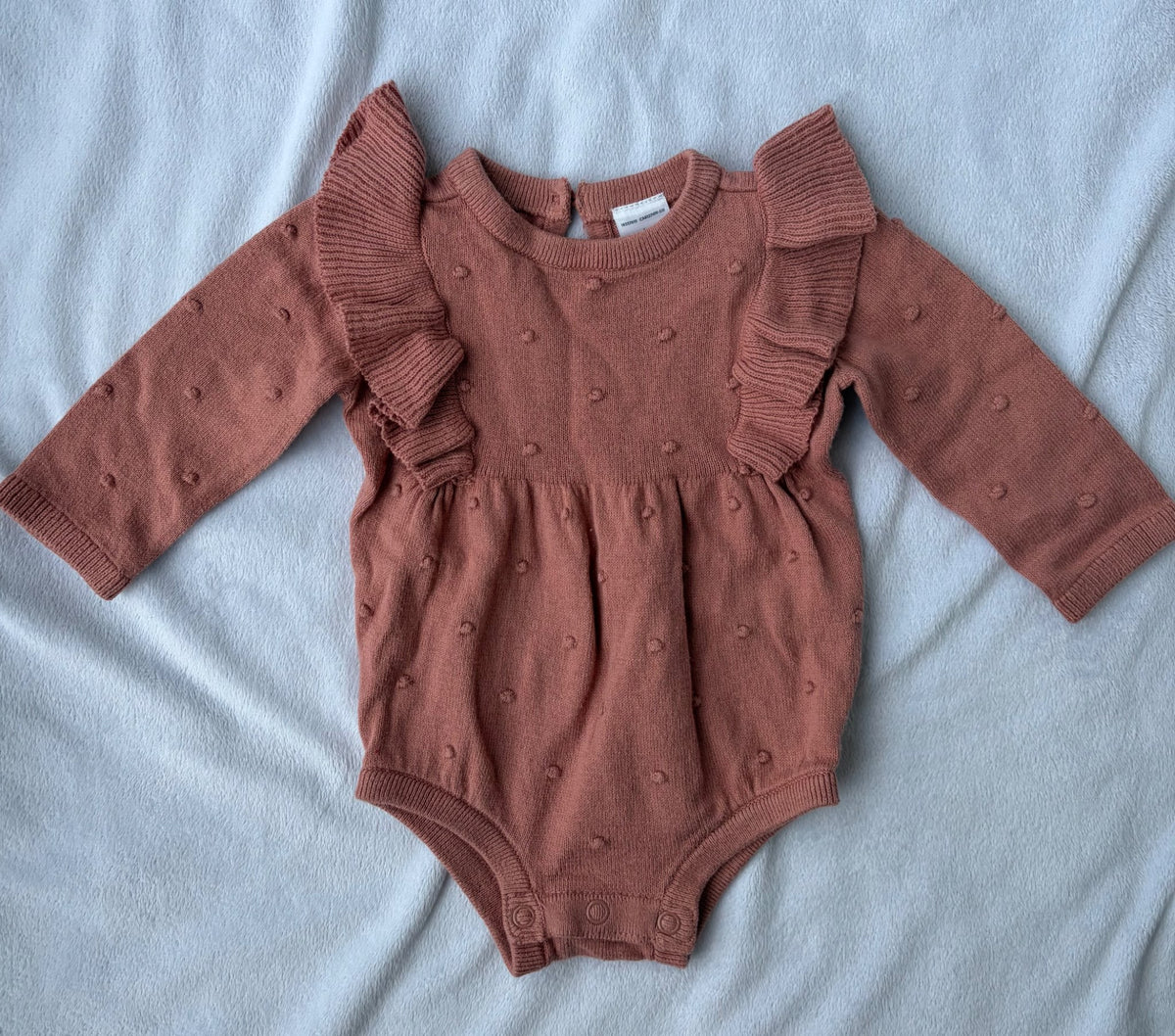 Knit Long Sleeve Onesie, Kids Newborn