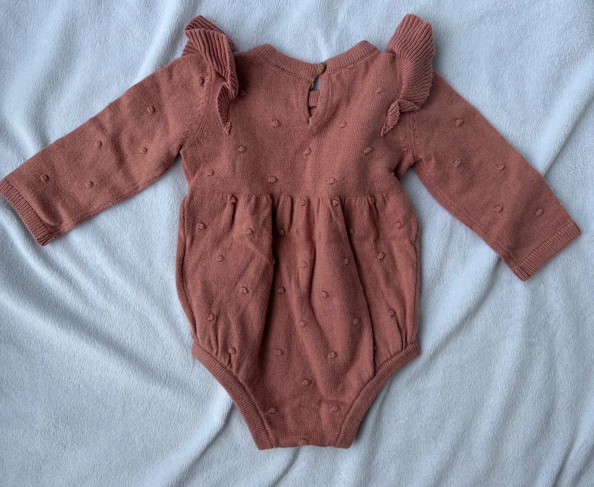 Knit Long Sleeve Onesie, Kids Newborn