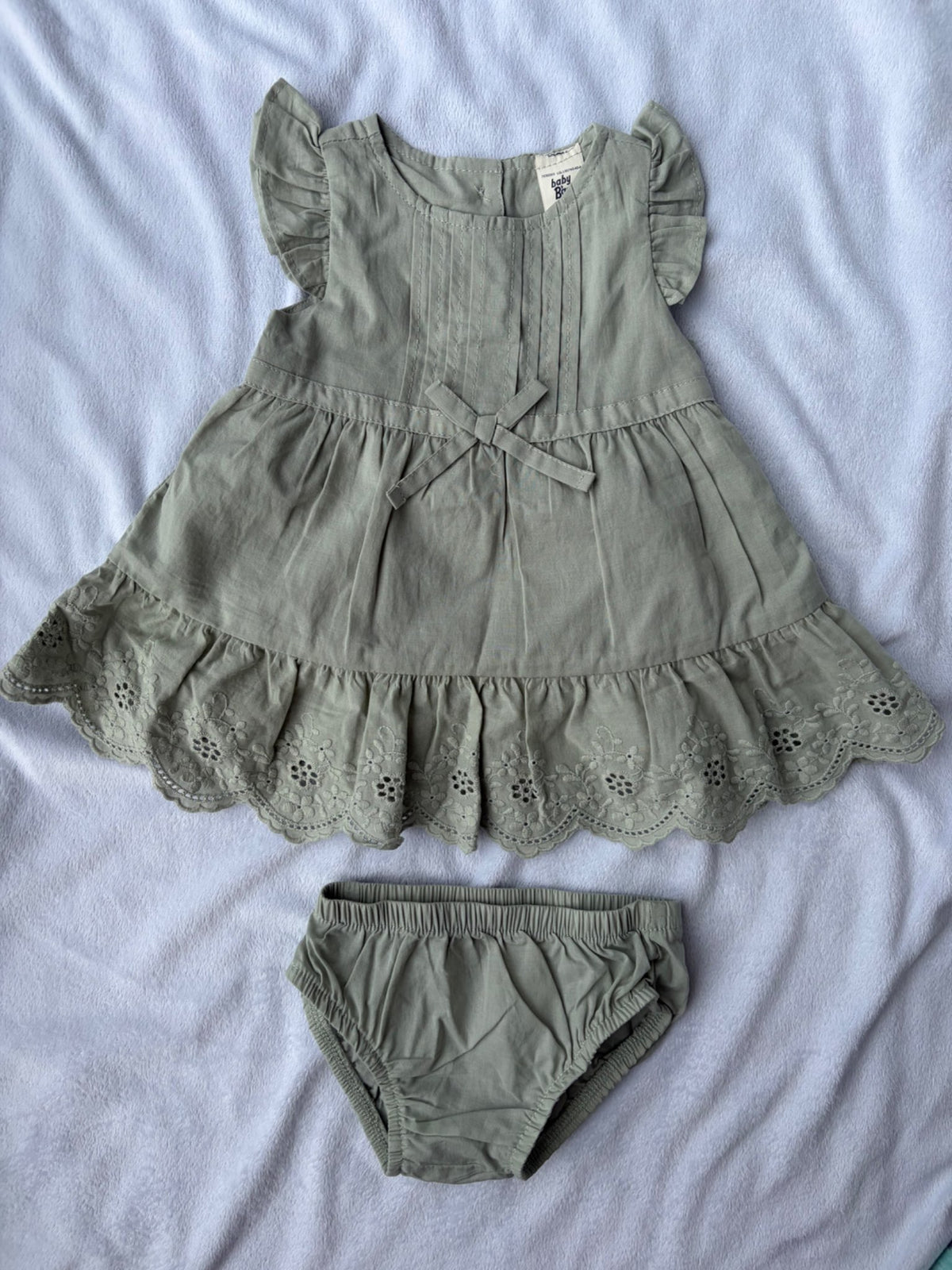 Ruffle Sleeve Spring Dress, Kids 3 Month (0-3M)