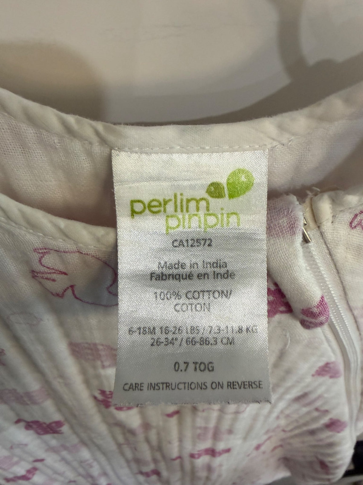 Perlimpinpin Light Sleep Sack 6-18 Months, 12-18 Months (Large)