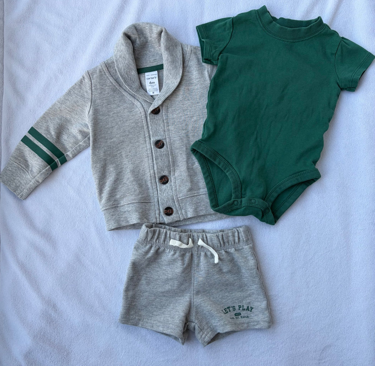 Sweater, Shorts and Onesie Set, Kids 6 Month (3-6M)