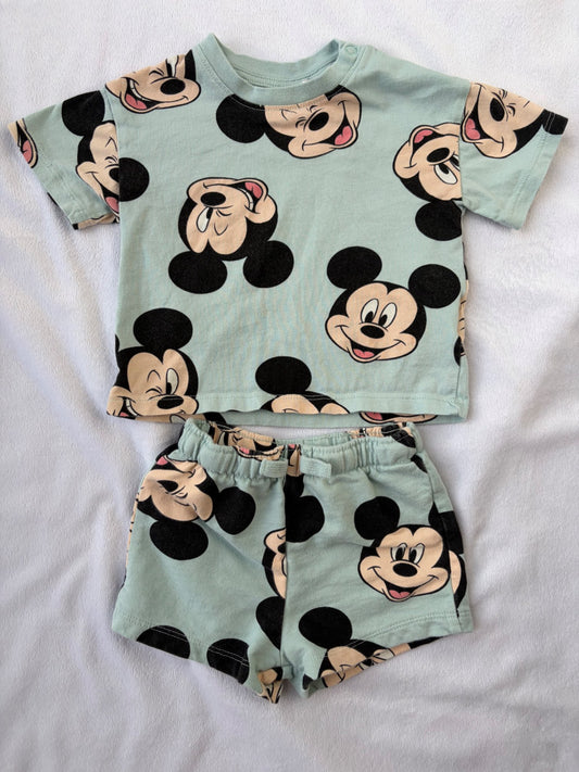 Mickey Mouse Tshirt and Shorts Set, Kids 9 Month (6-9M)