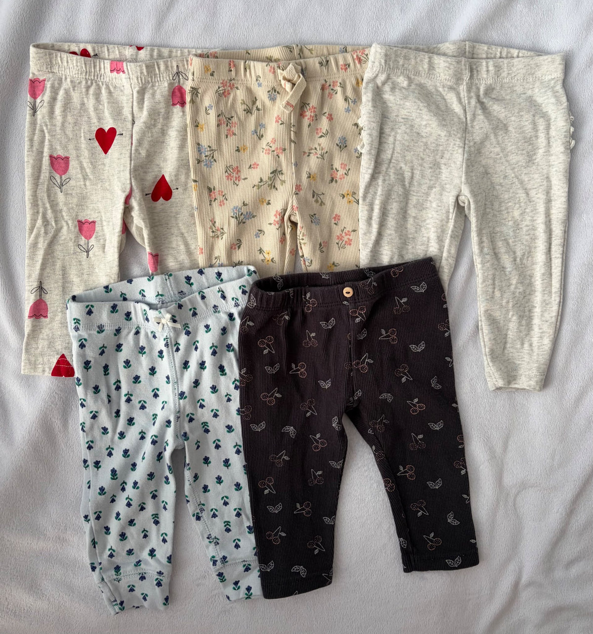 Set of Five Pants , Kids 6 Month (3-6M)