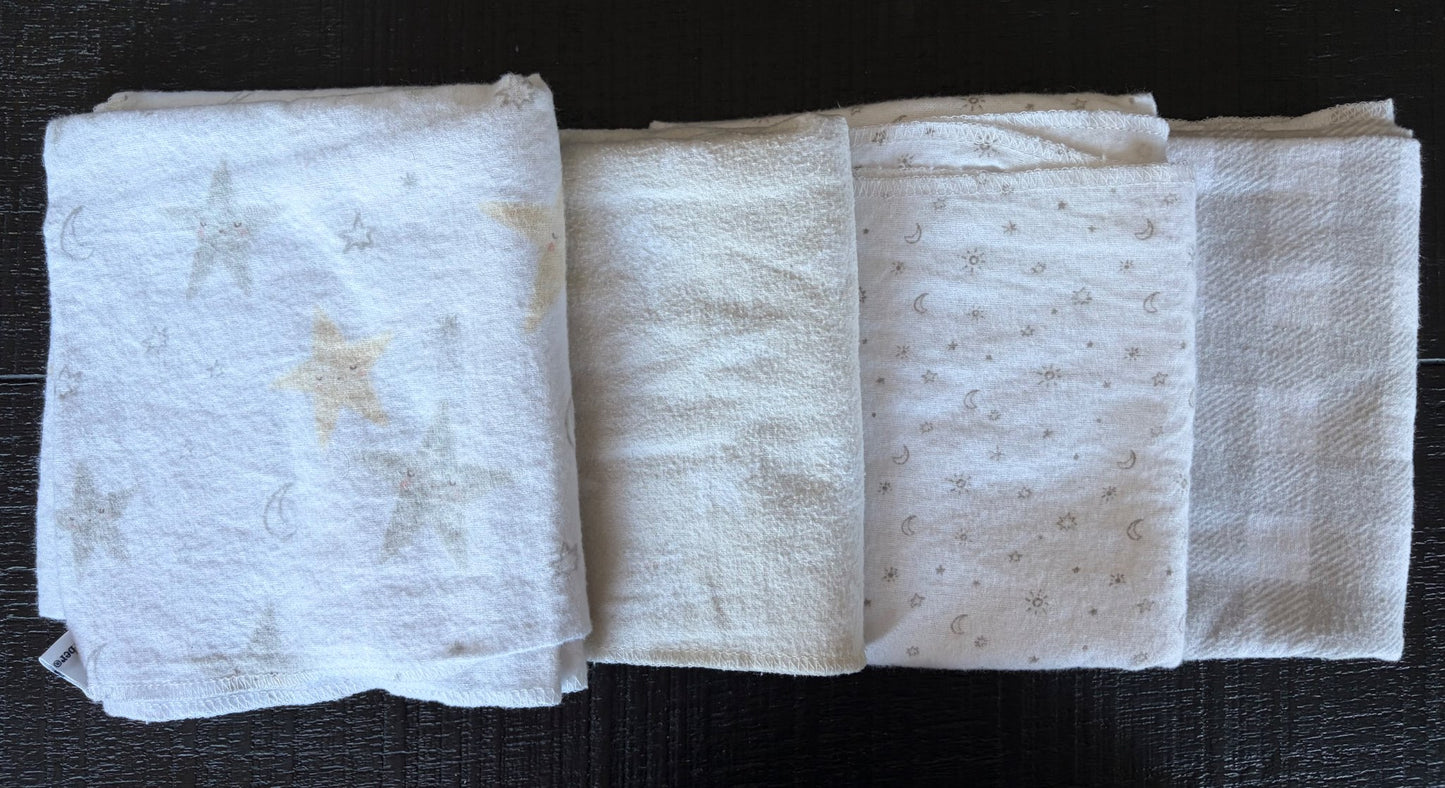 Gerber Newborn Receiving Blankets Set of 4, 0-3 Months (Newborn)