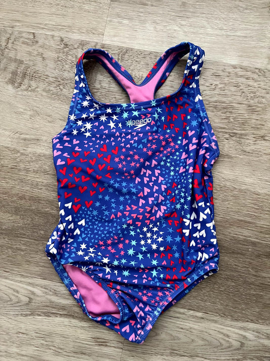 Speedo Girl's Swimsuit One Piece Closed Racerback, Kids 5/5T (extra small)