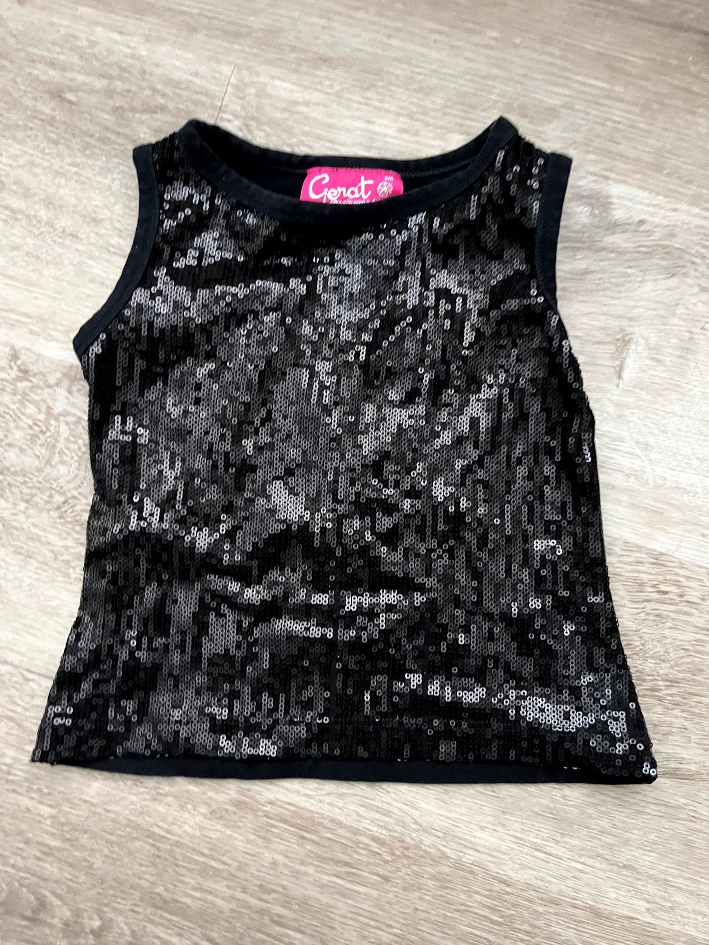 Girl's Black Sequin Top 4-5T, Kids 4/4T