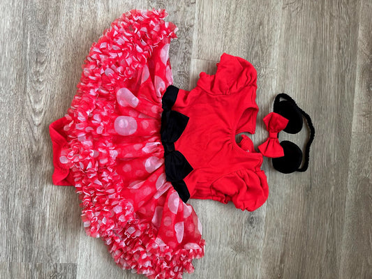 Disney Minnie Mouse Red/White Polka Dot  Costume , Kids 24 Month (18-24M)