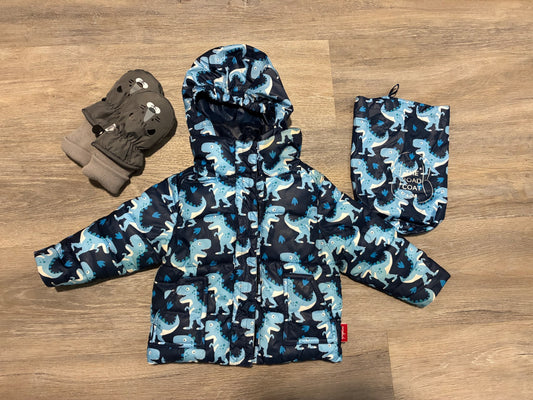 One Kid Road Coat size 12-24m and KOMBI Mittens, Kids 12 Month (9-12M)