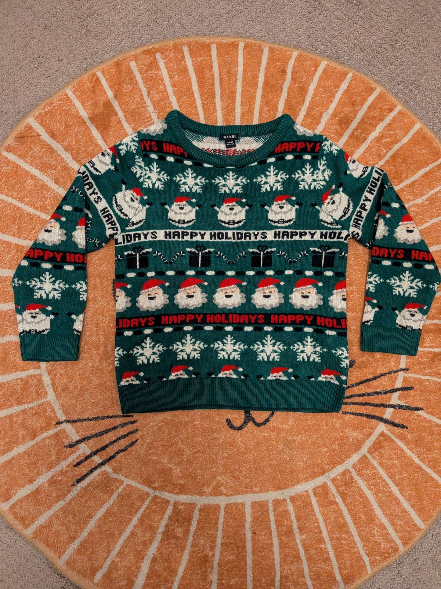 Happy Holidays Sweater , Kids 4/4T