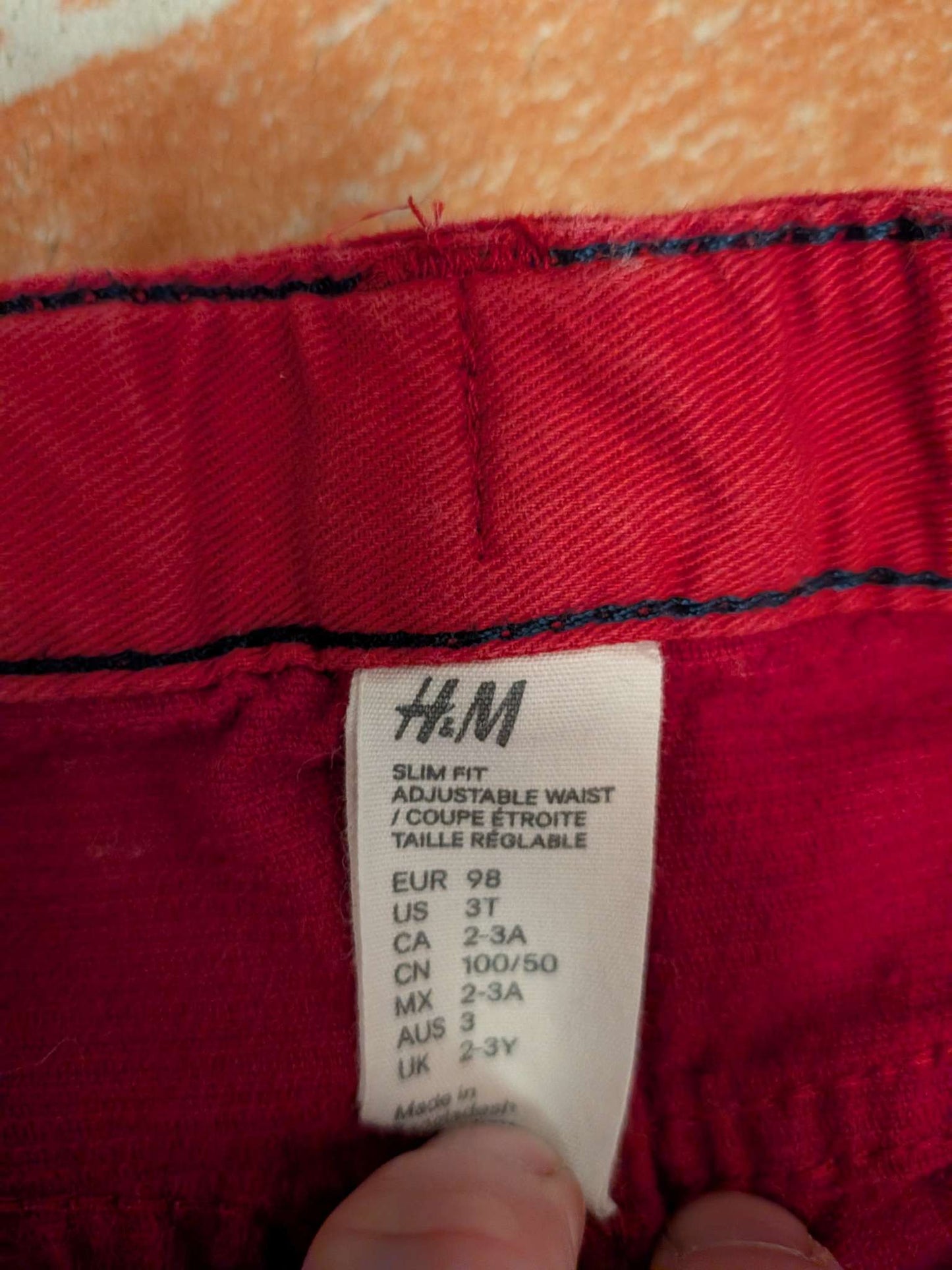 Red Corduroy Pants, Kids 2T