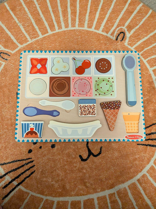 Wooden Magnetic Ice Cream Puzzle