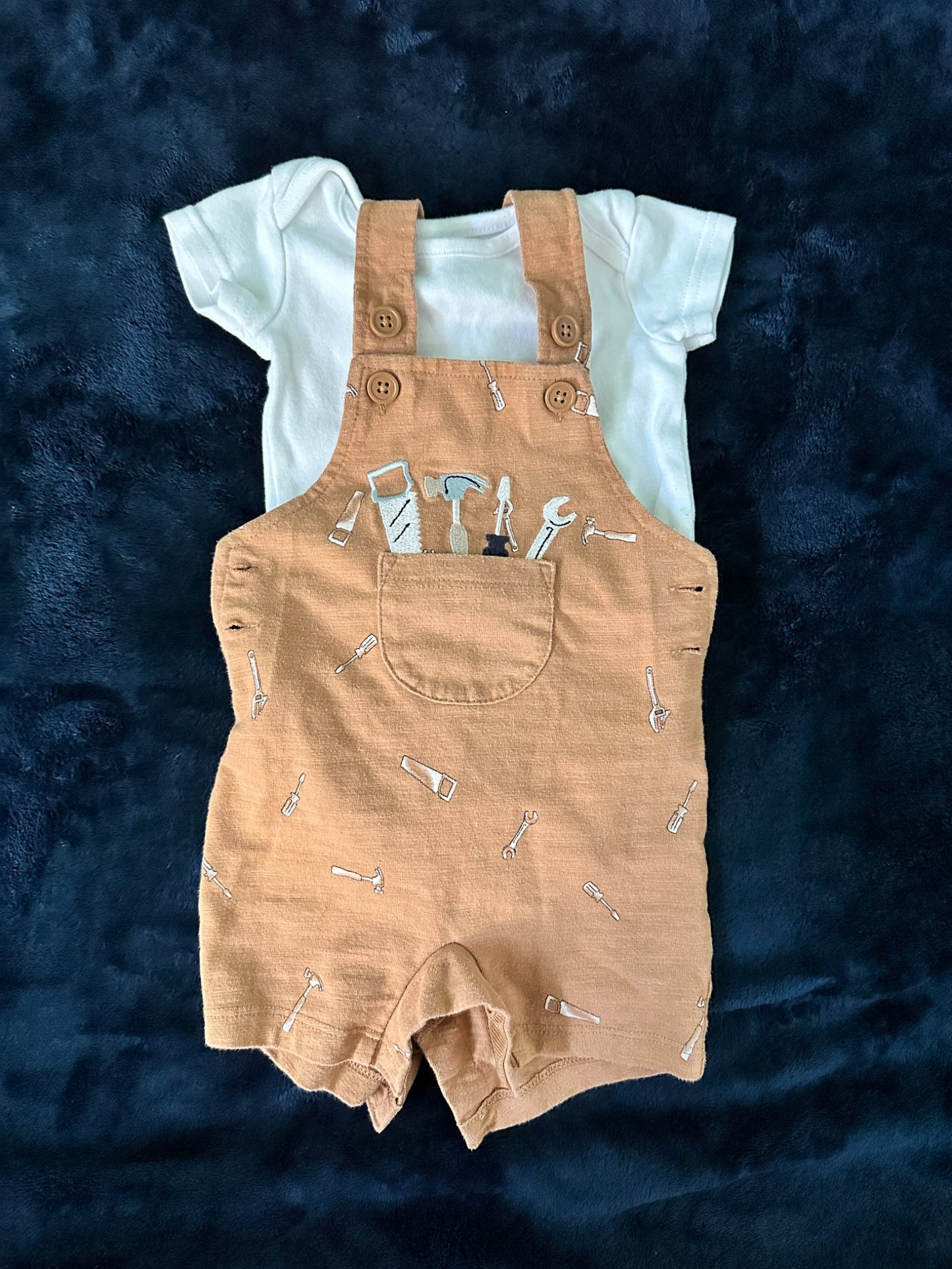 Caramel Overall , Kids 3 Month (0-3M)