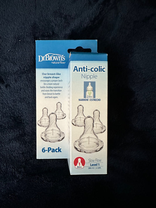 Dr Brown's anti colic nipple flow 1